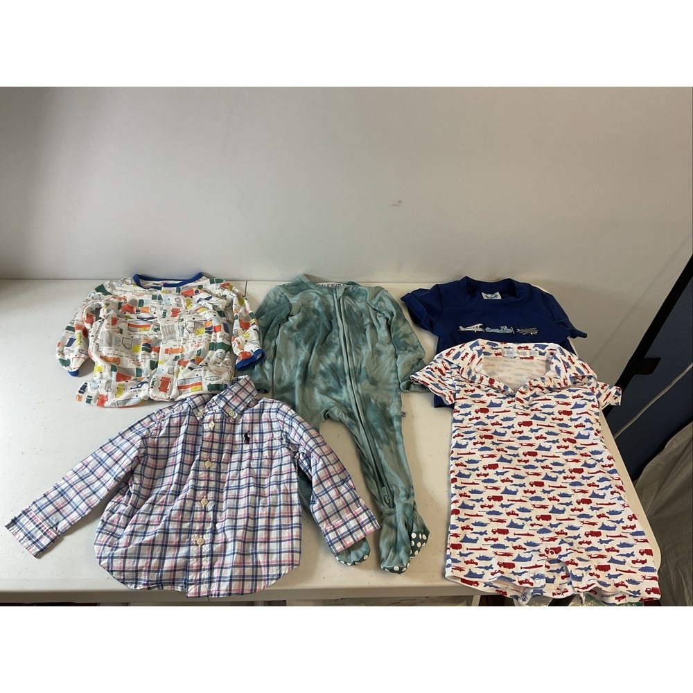 Baby Boy 6-9mos Boutique LOT 5PC magnetic‎ me Bamboo, Ralph Lauren preppy